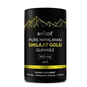 Pure Himalayan Shilajit Gummies  With Ashwagandha, Gokshura & Other Herbs No Added Sugar 60 Chewables Edible Supplement